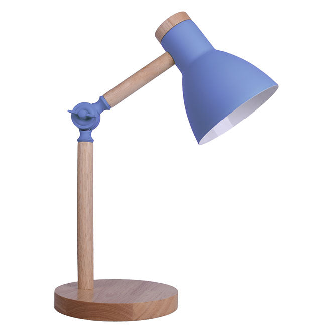 Flexo de Sobremesa Teacher 47 cm Azul Mate con Base de Madera Belair - vista principal | Interlusa