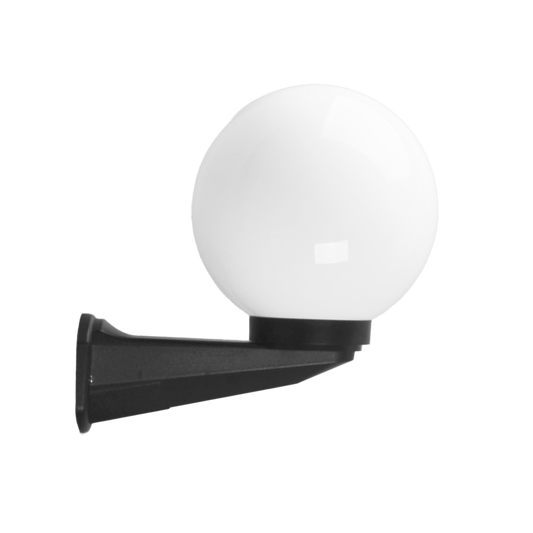 Aplique de Exterior Abanto 1xE27 Negro con Tulipa Blanca Fabrilamp - vista principal | Fabrilamp / Abrila · Ref. 233661009
