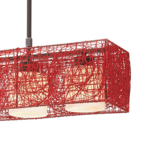 Lámpara Colgante Alexandra 3 Luces Rojo Wengue CristalRecord - imagen 2 | CristalRecord