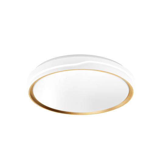 Plafón Moderno LED Anuar Blanco / Haya – vista principal · Ref. 218685068