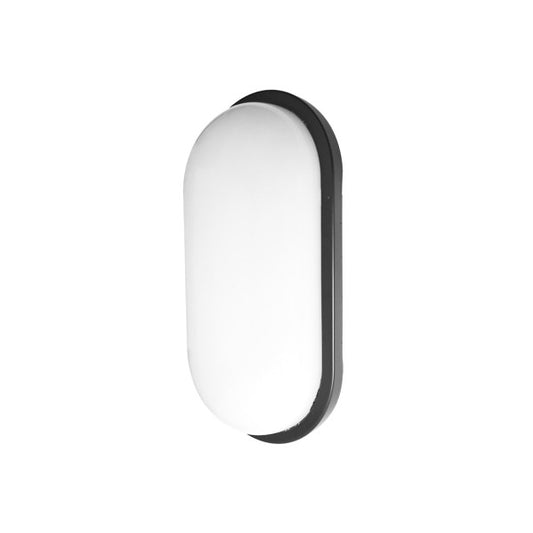 Aplique Exterior LED Pirineo Oval 18W Negro IP54 Fabrilamp - vista principal | Fabrilamp / Abrila