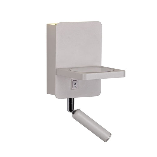 Aplique LED Rob 5W+3W con USB y Carga Wireless CristalRecord - vista principal | CristalRecord