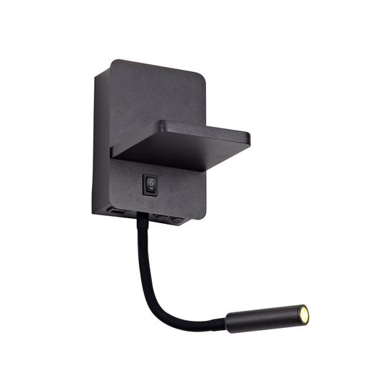Aplique de Pared LED Rob2 5W+3W con Cargador Wireless y USB 3000K CristalRecord - vista principal | CristalRecord