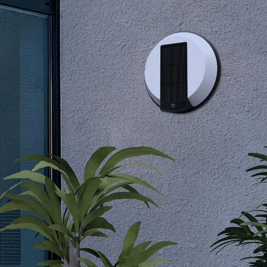 Aplique LED Solar de Exterior Onigi 5W con Sensor Blanco y Negro CristalRecord - imagen 2 | CristalRecord
