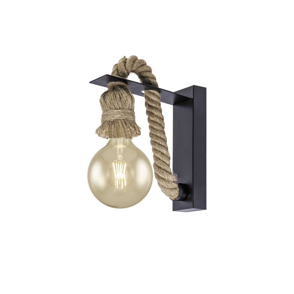 Aplique de Pared Rope 60W E-27 Cuerda de Cáñamo Natural AJP