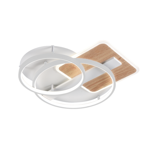 Plafón Moderno LED Azores Blanco / Haya – vista principal · Ref. 224285068