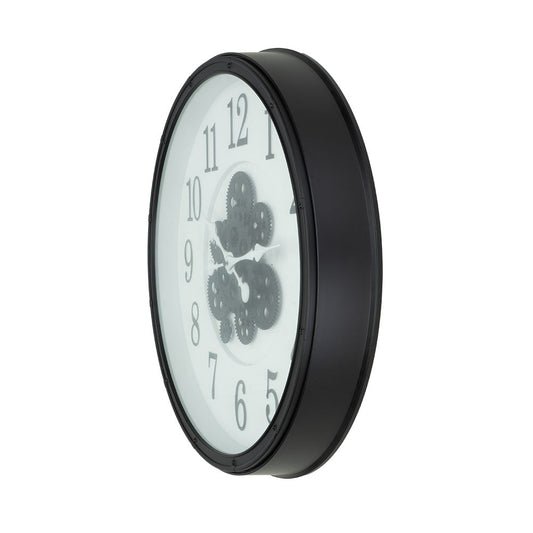 Reloj de Pared Berrocal 50 cm Engranajes Negro y Blanco Fabrilamp - imagen 2 | Fabrilamp / Abrila · Ref. 219615026