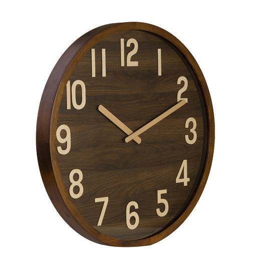 Reloj de Pared Borgoña 60 cm Madera Oscura Movimiento Continuo Fabrilamp - imagen 2 | Fabrilamp / Abrila · Ref. 215816084