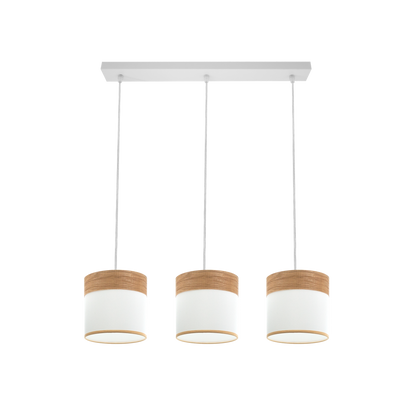 Regleta de Pared Cloe 3 Luces E27 Blanco y Madera Clara Fabrilamp - vista principal | Fabrilamp / Abrila · Ref. 175493085