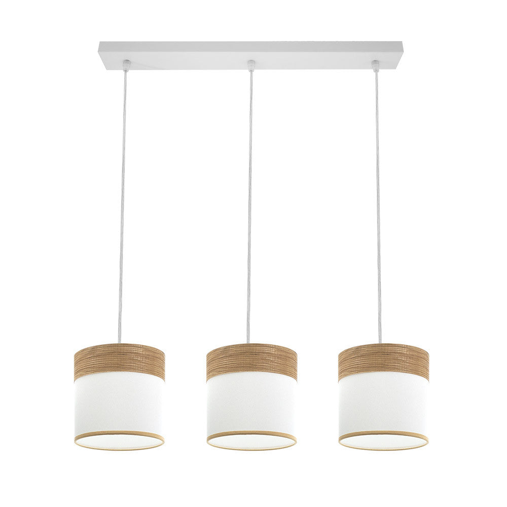Regleta de Pared Cloe 3 Luces E27 Blanco y Madera Clara Fabrilamp - imagen 2 | Fabrilamp / Abrila · Ref. 175493085
