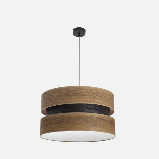 Pantalla Textil Colet Negro / Madera Oscura – vista 2 · Ref. 175695084