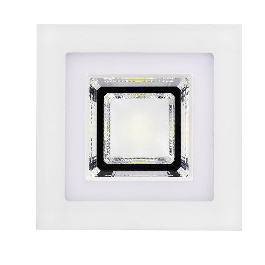 Downlight LED Combi Cuadrado 170 mm 24W Doble Luz 2700K y 4000K CristalRecord - vista principal | CristalRecord