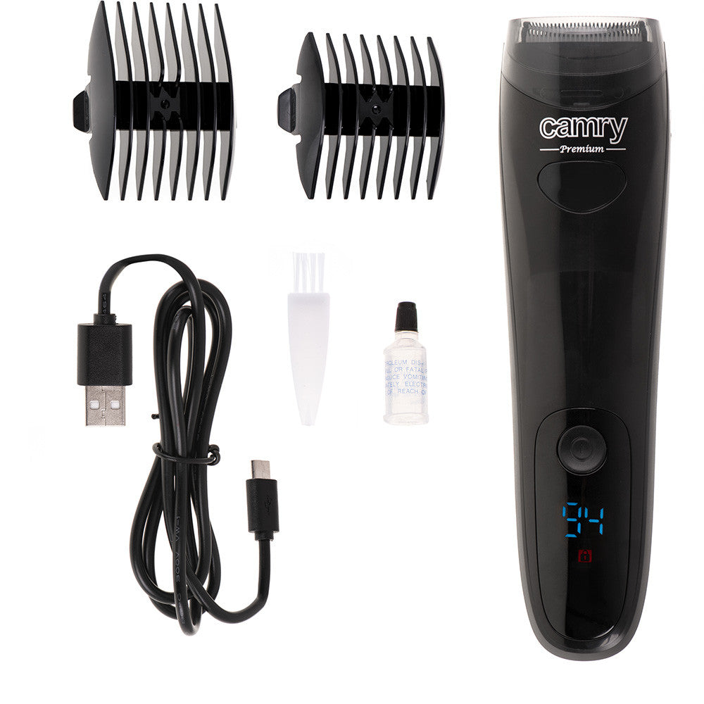 Recortadora de Barba Inalámbrica CR2833 USB con Pantalla LCD Negro Fabrilamp - imagen 2 | Fabrilamp / Abrila · Ref. P017CR2833