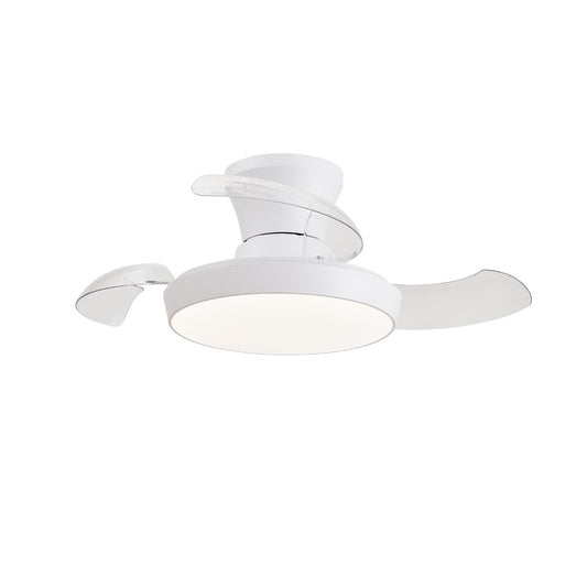 Ventilador de Techo con Lámpara LED Creta 34W Aspas Retráctiles Blanco CristalRecord - vista principal | CristalRecord