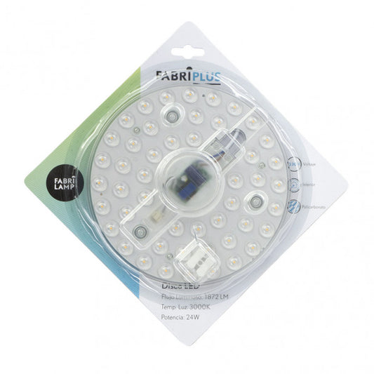 Disco LED 24 W 3000K Blanco Cálido 17 cm Serie PLACA Fabrilamp - vista principal | Fabrilamp / Abrila