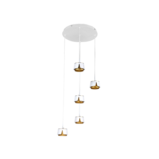 Lámpara Moderna Domenica Blanco / Oro – vista principal · Ref. 253795075