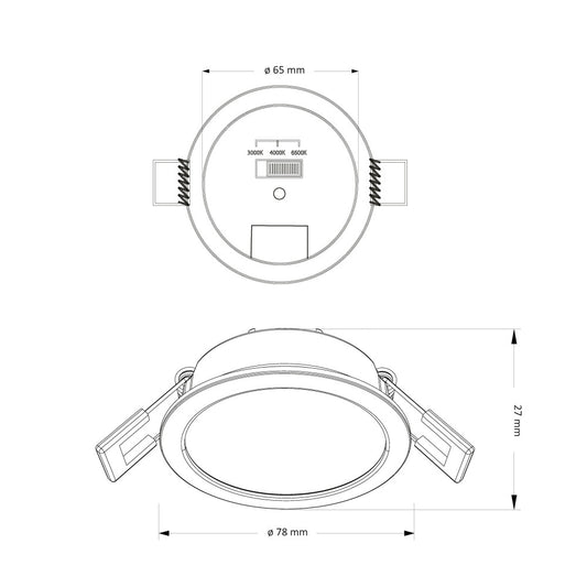 Downlight LED Empotrable Lannic 7W CCT Negro CristalRecord - imagen 2 | CristalRecord