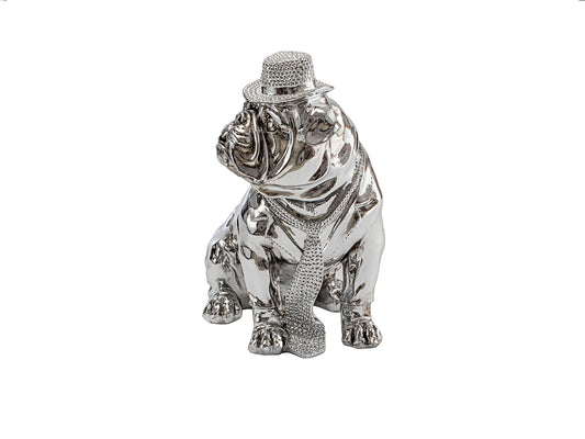 Figura Decorativa Bulldog Cromado - Schuller - lozguru.com