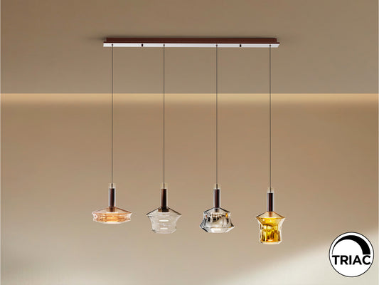 SCHULLER 403269 - Lámpara Scarlet 4 Luces Bronce - LUZGURÚ