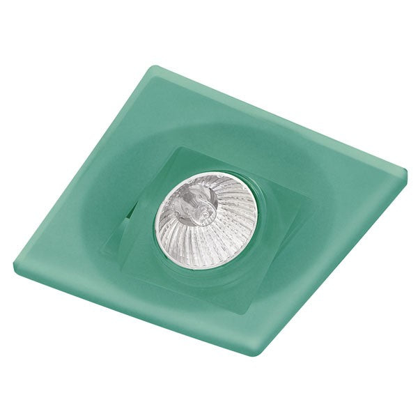 Empotrable Cuadrado Basculante Duna Verde 12 cm GU5.3 CristalRecord - vista principal | CristalRecord