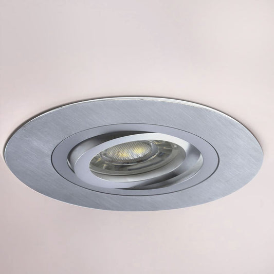 Downlight Empotrable Basculante Helium Plus GU10 Inox Ø85 mm CristalRecord - imagen 2 | CristalRecord