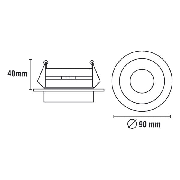 Empotrable de Techo de Cristal Avalio Morado Ø7 cm CristalRecord - imagen 2 | CristalRecord
