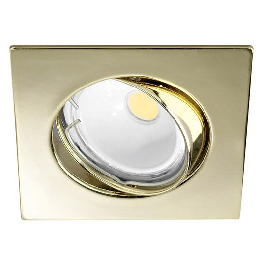 Foco Empotrable Cuadrado ECLO Oro 80 mm GU5.3 CristalRecord - vista principal | CristalRecord
