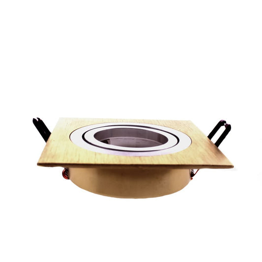 Foco Empotrable Basculante Helium 90 mm GU5.3 Cuadrado Cobre CristalRecord - imagen 2 | CristalRecord