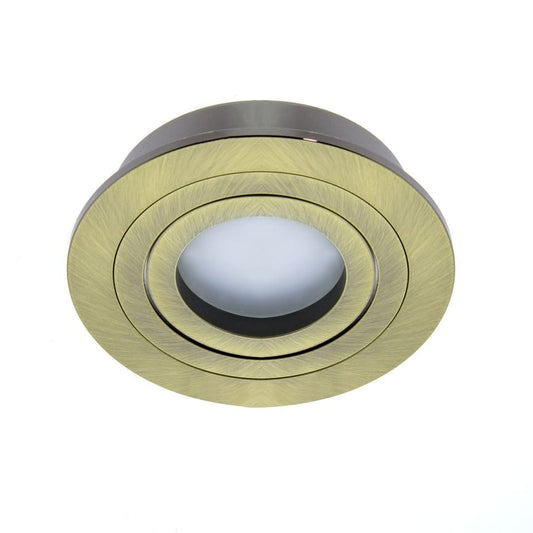 Empotrable Basculante Redondo Helium Ø90 mm GU10 Oro Viejo CristalRecord - vista principal | CristalRecord