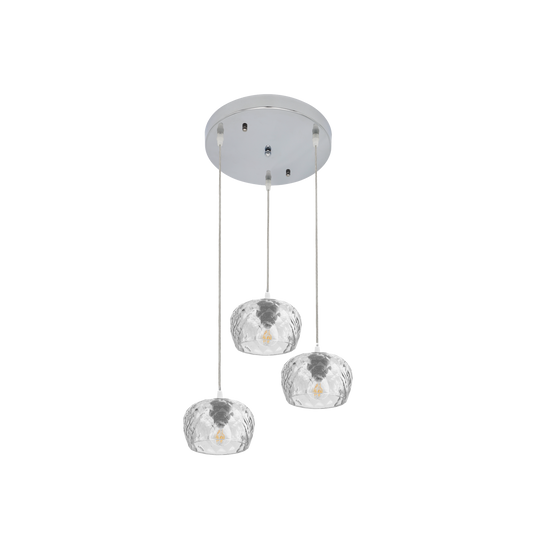 Plafón Estela 3 Luces Cristal Tallado Fabrilamp - vista principal | Fabrilamp / Abrila · Ref. 196883020