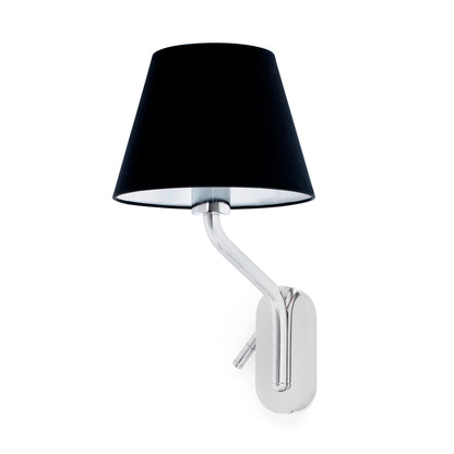 Aplique moderno 2400 Cromo/Negra – vista principal · Ref. 24006-12