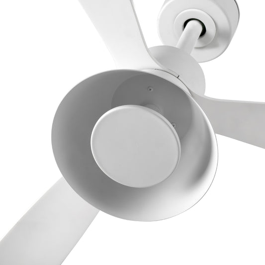 Ventilador de techo FARO 3328 con luz LED indirecta, diseño moderno en blanco silencioso para dormitorio o salón interior, ref. 33760-22 LUZGURU