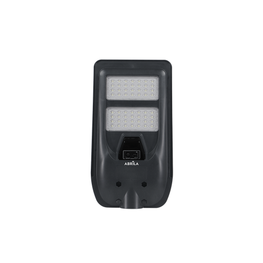 Cabeza de Farola Solar Bazan 100W Gris con Sensor y Mando Fabrilamp - vista principal | Fabrilamp / Abrila · Ref. 263381028