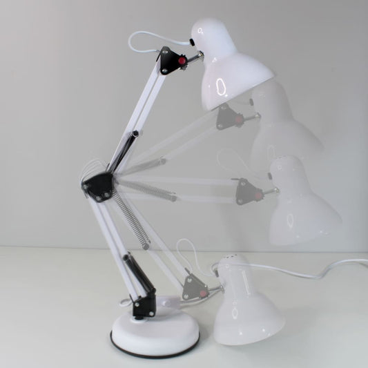 Flexo de Mesa Luxo Blanco Articulado E27 Metal Lacado CristalRecord - imagen 2 | CristalRecord