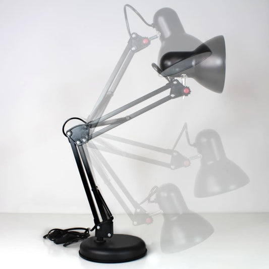 Flexo de Mesa Luxo negro Metal Articulado E27 CristalRecord - imagen 2 | CristalRecord