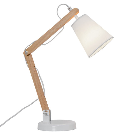 Flexo de Sobremesa Truman Blanco y Madera Natural AJP - vista principal | AJP / Alemar