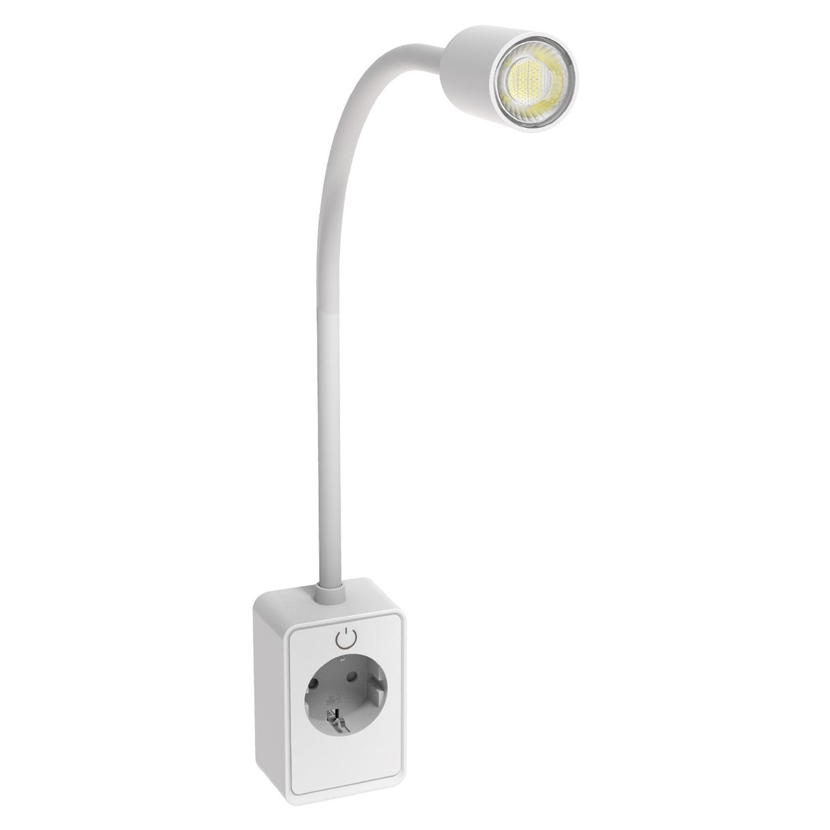 Flexo de Enchufe LED Ant 3W Blanco con USB Alemar - vista principal | AJP / Alemar · Ref. 12065
