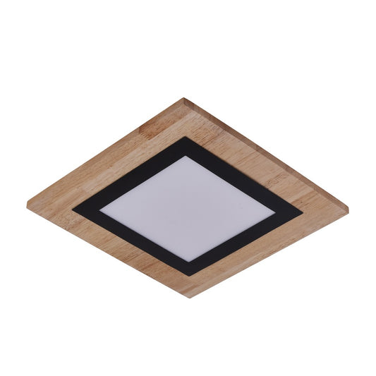 Plafón LED Smart Hasbi 30 cm 24W 1400 lm CCT Madera y Negro CristalRecord - imagen 2 | CristalRecord
