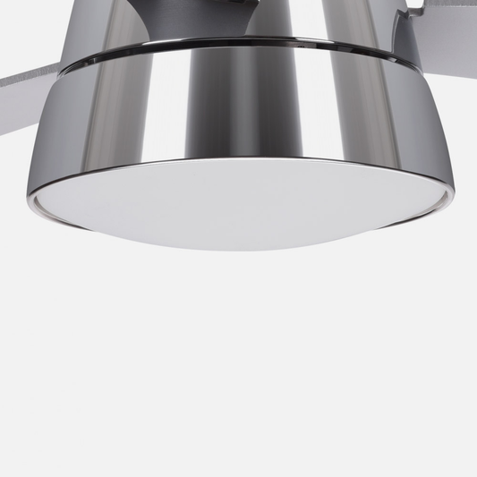 Tulipa de Cristal para Ventilador de Techo Iseran Cromo Fabrilamp - imagen 2 | Fabrilamp / Abrila · Ref. 99.TUL-ISERAN