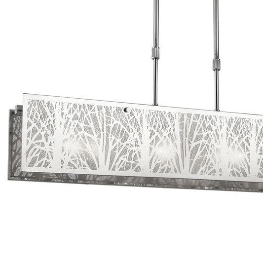 Lámpara Colgante Rectangular Japan 4 Luces G9 Acero y Cristal K9 CristalRecord - imagen 2 | CristalRecord