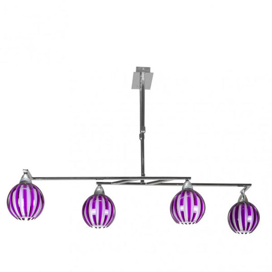 Lámpara de Techo 4 Luces Abrila Cromo y Berenjena Fabrilamp - vista principal | Fabrilamp / Abrila