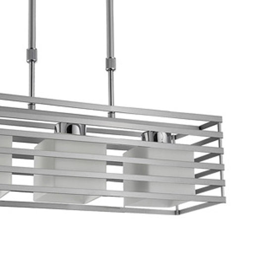 Lámpara de Techo Cell 3 Luces 50 cm 3xE27 Máx. 40W Plata Moderna CristalRecord - imagen 2 | CristalRecord