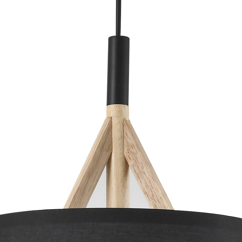 Lámpara Colgante Abi 30 cm Pantalla Textil Negra CristalRecord - imagen 3 | CristalRecord