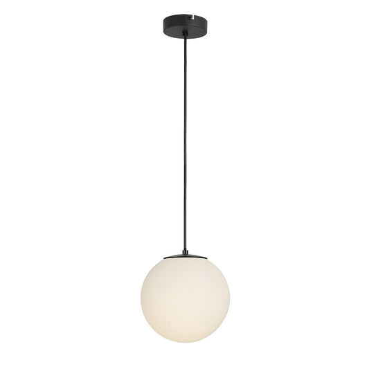 Lámpara Colgante Boston Negra con Tulipa de Cristal Opal E14 CristalRecord - vista principal | CristalRecord