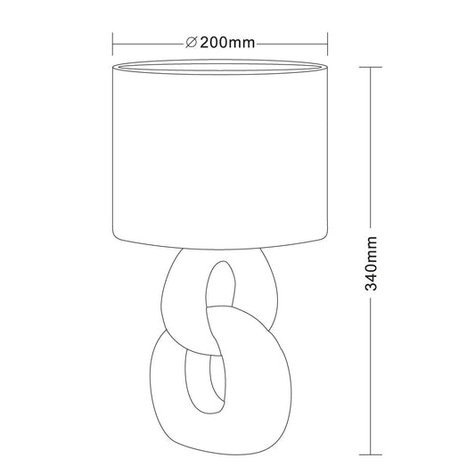 Lámpara de Mesa Melie 34 cm E14 Cerámica Blanca CristalRecord - imagen 2 | CristalRecord