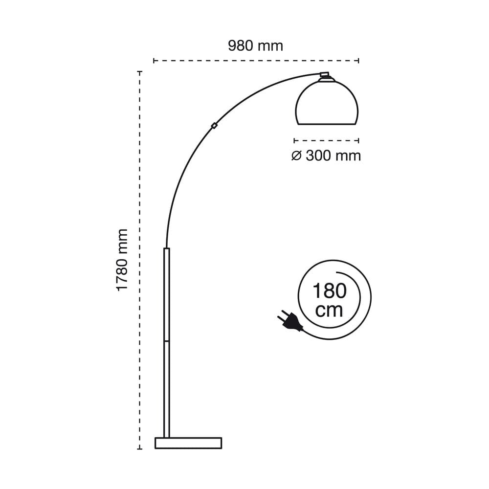 Lámpara de pie con protección IP20, ideal para interiores