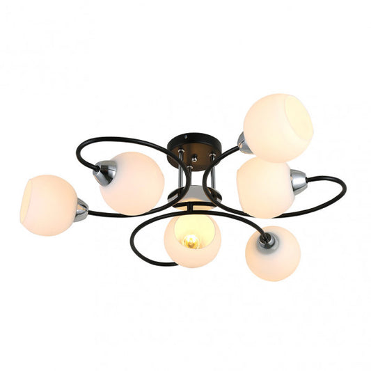 Lámpara de Techo Fuji 6 Luces E27 Negro y Cromo Fabrilamp - imagen 2 | Fabrilamp / Abrila