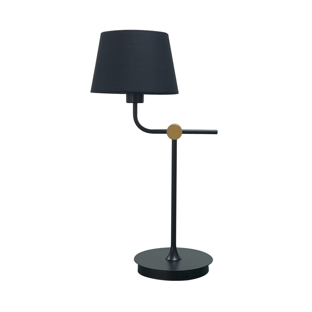 Lámpara de Mesa Solor 590 mm E27 Negro y Oro CristalRecord - vista principal | CristalRecord · Ref. 05-443-27-180