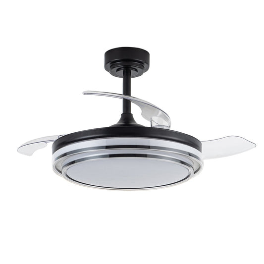 Ventilador de Techo Lander Aspas Retráctiles 72W Negro CristalRecord - vista principal | CristalRecord