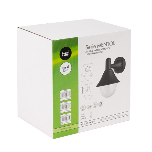 Aplique clásico Mentol Negro – vista 2 · Ref. 127161009